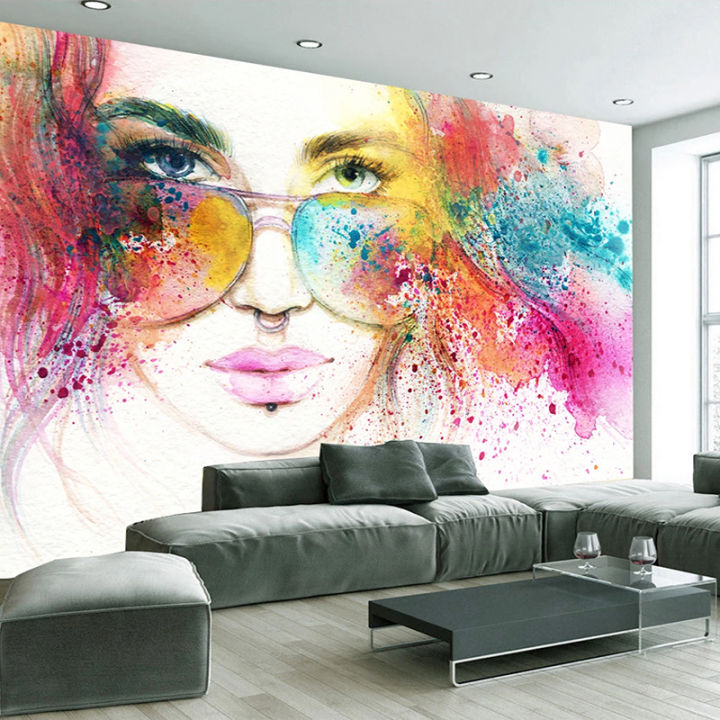 hot-custom-fashion-beauty-watercolor-painting-wall-decor-wallpaper-for-bedroom-living-room-decoration-wall-mural-papel-de-parede-3d