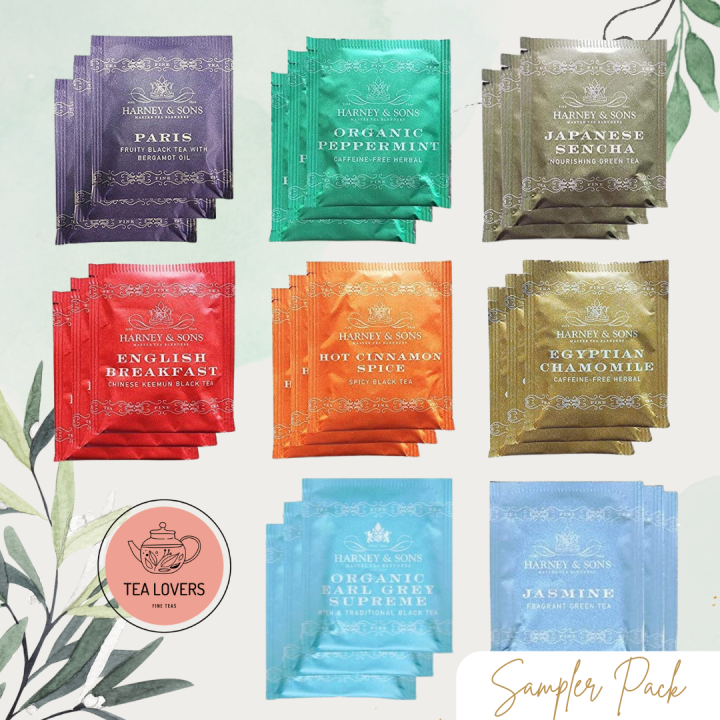 Harney & Sons Fine Teas, Sampler Tea Bags Box (24 Teabags) Gift Box