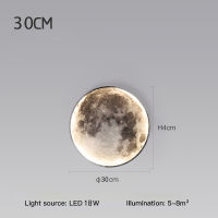 ไฟบ้าน Moon LED โคมไฟติดผนังสําหรับห้องนั่งเล่น โคมไฟติดผนัง ห้องนอนห้องนอน โซฟา พื้นหลัง Moon Led Night Light โถงทางเดิน Loft ในร่ม