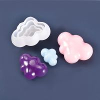 3pcs 3D Cloud Shape Silicone Candle Mold Mousse Fondant Ice Cube Pudding Candy Soap Chocolate Molds Baking Cake Decoration Tool Bread Cake  Cookie Acc