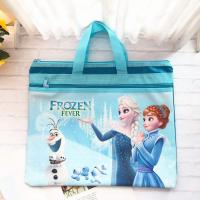 Princess Aisha Double File Bag Zipper Book Bag Storage Bag Primary School Students Portable Oxford Cloth Waterproof Tutorial Bag 【AUG】