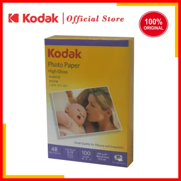 Kodak Inkjet Photo Paper - 4 x 6 - Glossy - 100 / Pack - White