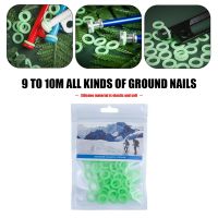 ♠₪△ 20/50pcs Nail Fluorescent Rings Multifunctional Silicone Tent Nail Luminous Ring for Outdoor Camping Tent Accessories Floor Nail