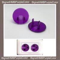 H.M.B. Plug Outlet‼️ ที่ปิดรูปลั๊กไฟ Purple Color สีม่วงใส  (Safety protection 2plug &amp; 3plug safety) 10,20,30,40,50 Pcs.