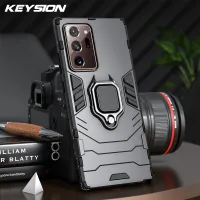 KEYSION Shockproof Case for Samsung Note 20 20 Ultra 10 Lite Ring Stand Phone Back Cover for Galaxy S22 Ultra 5G S21 FE S20 S10