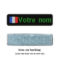 แถบแบดจ์รีดติดหรือ Velcros สำหรับเย็บลายธงชาติฝรั่งเศสแผ่นแปะข้อความชื่อแบบกำหนดเอง10X2.5cm