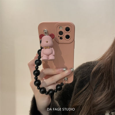 ถั่วแดงผงหมีเปลือกโทรศัพท์มือถือสำหรับ iPhoneXR สไตล์ที่เรียบง่ายสีทึบกรณีโทรศัพท์มือถือสำหรับ iPhone12 จี้โทรศัพท์มือถือสำหรับ iPhone11 เปลือกโทรศัพท์มือถือสำหรับ iPhonexsmax เปลือกโทรศัพท์มือถือสำหรับ iPhone13pro