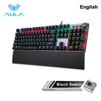 AULA 104 Keys Gaming Mechanical Keyboard Blue Brown Black Switch Wired Mix Backlit Keyboard Anti-ghosting for PC Desktop Russian