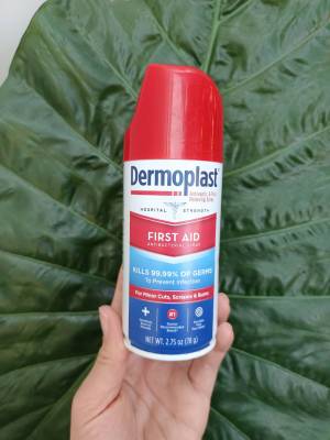 Dermoplast First Aid Spray, Analgesic &amp; Antiseptic Spray for Minor Cuts, Scrapes and Burns, สเปรย์ยาแก้ปวดและน้ำยาฆ่าเชื้อสำหรับบาดแผลเล็กน้อย, รอยถลอกและแผลไหม้ 2.75 ออนซ์