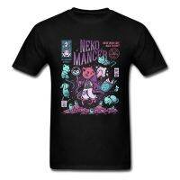 Neko Mancer Cat Wizard Funny T Shirt Best Christmas Gift High Quality Cotton T-Shirt Boy Anime Comic Cats Magician Tshirts  SY7J