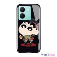 Volans เคส Vivo สำหรับ Y36 Y36อนิเมะ5G,สำหรับเด็กผู้หญิงเคสแฟชั่นชุดปลอกกระจกนิรภัยมันวาวฝาหลัง