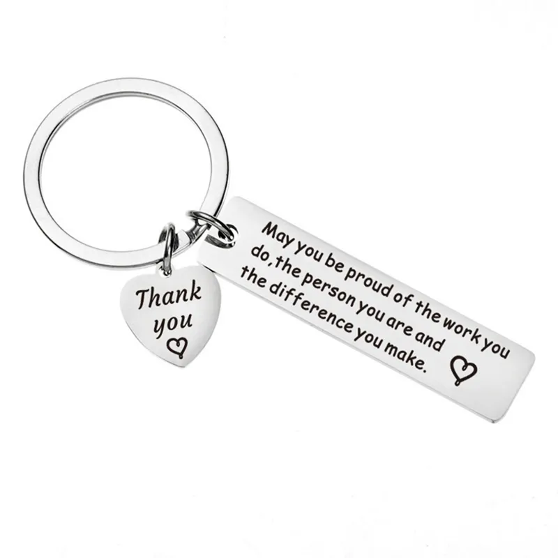 6 Pcs Thank You Gifts Keychain Appreciation Keychain Make a