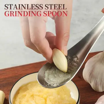 Stainless Steel Ginger Grater Spoon Ginger Tea Spoon Garlic Grater
