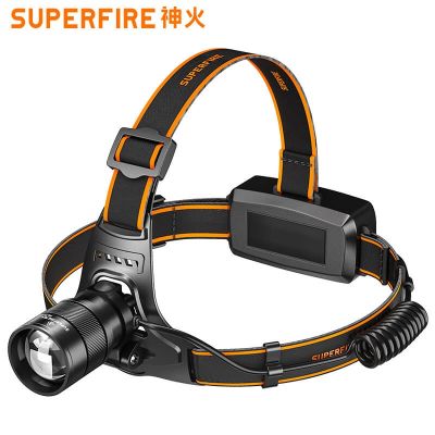 ❀ jiozpdn055186 Superfire-HL71 farol portátil farol zoom 15W led sensor lanterna principal camping impermeável luz de bicicleta tocha