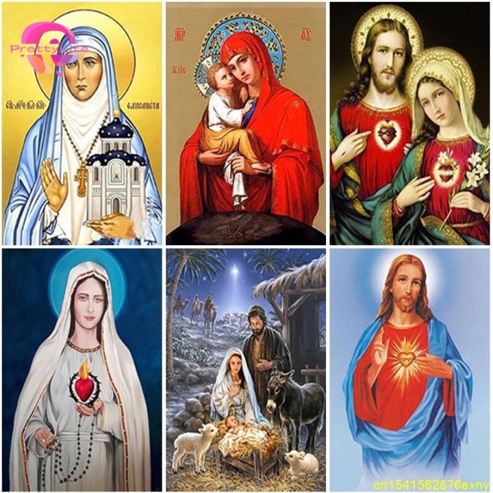 PL】5D Diamond Painting Religion Icons Full Drill Square Round Diamond  Embroidery Religious Mosaic Art Rhinestones Christmas Decor 30x40