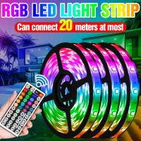 RGB LED Strip Light 5050 SMD Waterproof Flexible Strip Lamp DC12V Ribbon Tape 5M 10M 15M 20M Fita LED Tape Diode US EU UK Plug