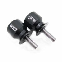 Motorcycle Aluminum Swingarm Spools Slider Stand Screws 10mm for Kawasaki Ninja 250 636/ZX6R/ZX6RR Z1000 Zrx1200 Black Chrome