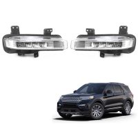 ไฟหน้ารถ LED ไฟตัดหมอก Ford Explorer 2020 2021 2022โคมไฟสำหรับขับรถอัตโนมัติไฟกันชนมีไฟสำหรับวิ่งกลางวัน