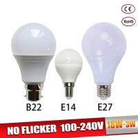 【☊HOT☊】 mian885 หลอดไฟไฟ Led พลังที่แท้จริงของ E27หลอดไฟ Led B22 3W 6W 9W 12W 15W 18W 21W 220V โคมไฟ Led E14หลอดไฟ Bombilla สำหรับโคมไฟตั้งโต๊ะ