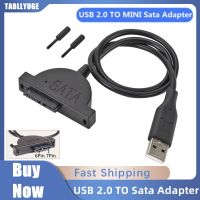 TABLLYUGE USB 2.0 to Mini Sata II 7 6 13Pin Adapter for Laptop CD/DVD ROM Slimline Drive Converter Cable Screws steady style