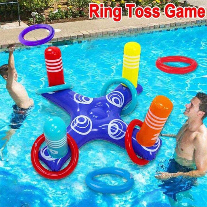 mia-inflatable-children-party-props-4pcs-rings-beach-toy-ring-toys-inflatable-ring-toys-ring-toss-game-swimming-pool-floating-ring-throw-pool-game