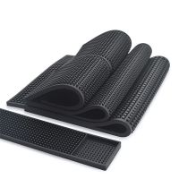 Black Bar MAT MAT Rubber Bar Service Game Car Rubber Bar with Bar runner Glass drip TRAY becomes Rail bars Service DO D28. 20.ครับ