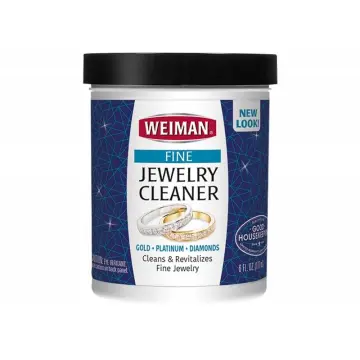 Weiman Jewelry Cleaner Liquid – Restores Shine and Brilliance to Gold,  Diamond, Platinum Jewelry and Precious Stones – 7 Ounce 7 Fl Oz (Pack of 1)