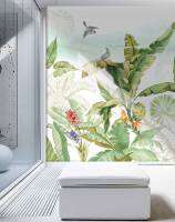 Tropical Leaves Wallpaper Jungle Floral Wall Paper 3d Peel And Stick Self Adhesive Office Room