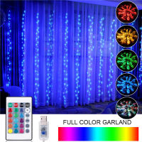 3M RGB LED String Curtain Garland Light USB Full Color LED For Christmas New Year Wedding Party Bedroom Home Lights Decoration