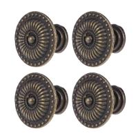 4pcs Vintage Cabinet Drawer Cupboard Pull Handle Knob Door Handles Home Improvement Door Hardware Door Hardware Locks