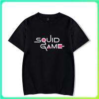 เสื้อยืดผ้าฝ้ายพิมพ์ลาย✟◑❇ใหม่ Squid เกม Squid เกมเกาหลีทีวีซีรีส์ประเภทเดียวกันข้อต่ออุปกรณ์ต่อพ่วงการพิมพ์เสื้อยืดแขนส  DYNA