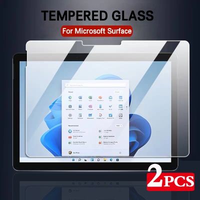 ❃♗▼ 2PCS Screen Protector For Microsoft Surface Pro 4 5 6 7 8 X 9 13 12.3 Go 2 3 Protective Film Anti Scratch Clear Tempered Glass
