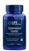 Life Extension Optimized  Garlic  Standardized [std. to 10,000 ppm allicin potential] / 200 Vegetarian Capsules