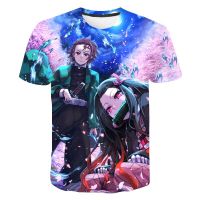 Summer 3D Printed T Shirts Kimetsu No Yaiba Demon Slayer Streetwear Boy Girl Kids Fashion Men Women Children Short Sleeve Tops