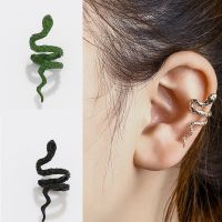 【YF】 1 Piece Snake Earing Clips Without Piercing Punk Non Pierced Clip Earrings Ear Cuffs For Women Men Black Fake Jewelry