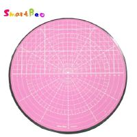 Pink Rotating Cutting Mat for Curved Circle Cutting,Model Painting, Potted Plant Cutting, 360-degree Rotation; Diameter 25.5 cm