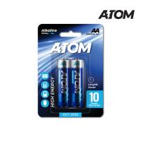 [แพค2ก้อน ] ถ่าน Atom Alkaline AA 1900mAh 1.5v ขายดีราคาถูก [แพค2ก้อน ] [สินค้าเป็นของแท้?]  [Atom]