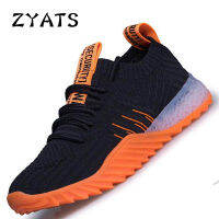 ZYATS รองเท้าคู่รองเท้าถักรองเท้าผ้าใบรองเท้าลำลองแฟชั่นสี่ฤดู Comfort รองเท้าส้นเตี้ย