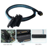 สายอะแดปเตอร์พลังงาน Sata 0.5M/1M Sata Minisas Hd Sff 8643 36P เป็น4sff 8482 29 15P สายเคเบิล Sas สำหรับอุปกรณ์คอมพิวเตอร์ฮาร์ดไดรฟ์ Sata