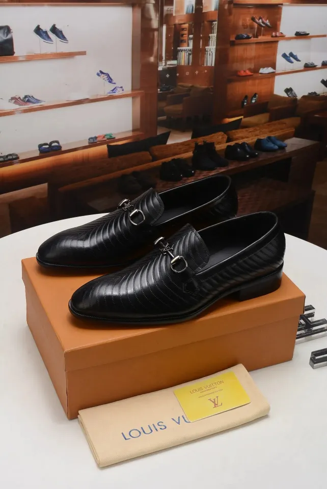 High-end Gift BOX] Original Vˉ Genuine Leather Men Shoes Luxury