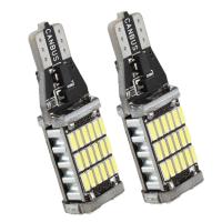 2x T15 W16W 45 SMD 4014แอลอีดีถอยรถกลับหลอดไฟ6000K สีขาว