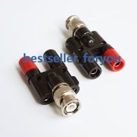 1Pcs Connector BNC Male To Two Dual 4mm Banana Binding Post Jack Connector Adapter 1M2F