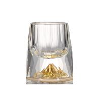 Crystal Glass Shot Glass Family Dinner Gold Foil Spirit Glass Tequila/vodka/Chinese Moutai Glass Bar Party Bullet Glass