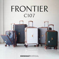 (กระเป๋าเปิดหน้า) SWISHNAVY กระเป๋าเดินทาง รุ่น FRONTIER C107 ขนาด 20 24 28 นิ้ว ใส่แท็บเล็ต ใส่โน้ตบุ๊ค