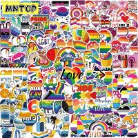 10/30/50pcs/set Rainbow Aroace Les Gay Pride Love Cartoon Graffiti Stickers For Skateboards Laptop Luggage Diy Kids Phone Nails Screws Fasteners