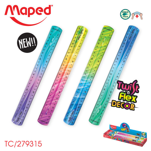 Maped (มาเพ็ด) ไม้บรรทัด 30 ซม. Twist Decor Maped รหัส TC/279315