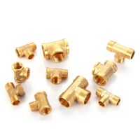 Pneumatic Plumbing Brass Pipe Fitting Male/Female Thread 1/8 quot; 1/4 quot; 3/8 quot; 1/2 quot; BSP Tee Type Copper Fittings Water Oil Gas Adapter