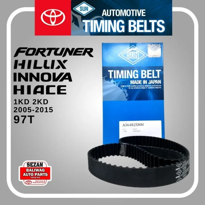SUN TIMING BELT FORTUNER INNOVA HILUX HIACE 1KD 2KD 20052015 97 TEETH