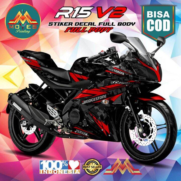 ⭐⭐⭐⭐⭐bisa Cod Bayar Di Tempat Decal R15 V2 Full Body Dekal R15 V2 Stiker R15 V2 Full Body