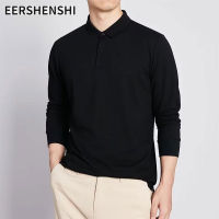 EERSHENSHI เสื้อยืดแขนยาวใหม่สำหรับผู้ชาย,สเวตเชิ้ตคู่รักสีทึบเสื้อโปโลผู้ชายแจ็คเก็ตสไตล์อเมริกันที่ใส่ได้ทั้งชายและหญิง